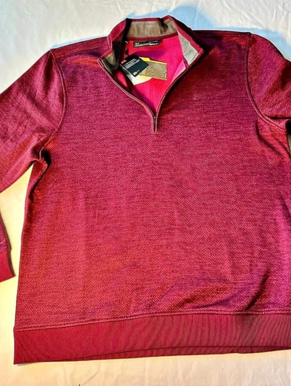 Under Armour ColdGear UA Storm Quarter Zip Pullover Red XL